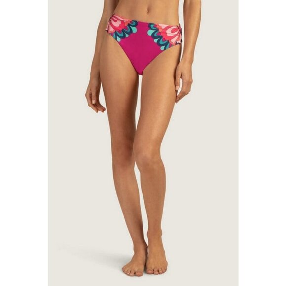 💕TRINA TURK💕 Medallion High Waist Bikini Bottom ~ Pink Medallion Print 8 NWT - Picture 2 of 10